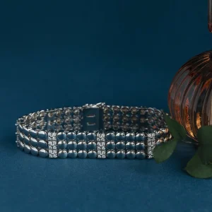 Clearance Witgouden fantasie armband met diamant 18 krt Armbanden Met Edelsteen