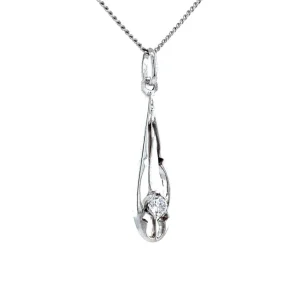 Hot Witgouden hanger met diamant 14 krt Gouden Hanger Met Edelsteen
