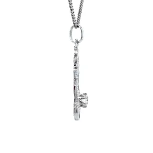 New Witgouden hanger met diamant 14 krt Gouden Hanger Met Edelsteen