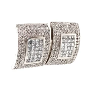 Outlet Witgouden oorstekers met diamant 18 krt Oorstekers | Oorbellen Met Edelsteen