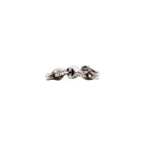 Fashion Witgouden oorstekers met robijn en diamant 18 krt Oorstekers | Oorbellen Met Edelsteen