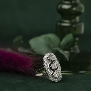 Hot Witgouden prinsessenring met diamant 14 krt Diamanten Ringen