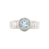 Sale Witgouden ring met aquamarijn en diamant 14 krt Diamanten Ringen | Ringen Met Edelsteen