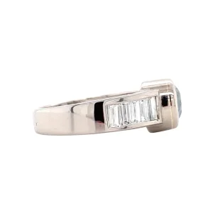 Sale Witgouden ring met aquamarijn en diamant 14 krt Diamanten Ringen | Ringen Met Edelsteen