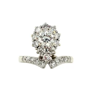 Clearance Witgouden ring met diamant 18 krt Diamanten Ringen