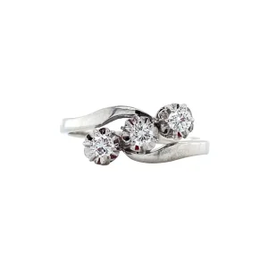 Hot Witgouden ring met diamant 14 krt Diamanten Ringen