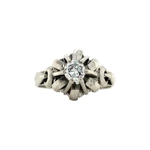Discount Witgouden ring met diamant 14 krt Diamanten Ringen