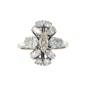 Outlet Witgouden ring met diamant 14 krt Diamanten Ringen