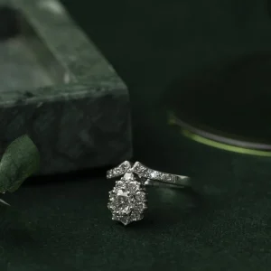 Clearance Witgouden ring met diamant 18 krt Diamanten Ringen