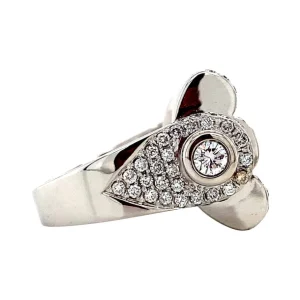 Discount Witgouden ring met diamant 18 krt Diamanten Ringen