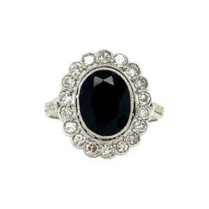 New Witgouden ring met ioliet en diamant 14 krt Entourage Ring | Diamanten Ringen