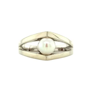 Best Witgouden ring met parel 18 krt Ringen Met Edelsteen