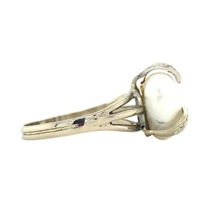 Fashion Witgouden ring met parel en diamant 14 krt Diamanten Ringen | Ringen Met Edelsteen