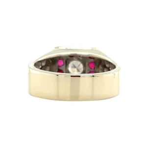 New Witgouden ring met robijn en diamant 18 krt Diamanten Ringen | Ringen Met Edelsteen