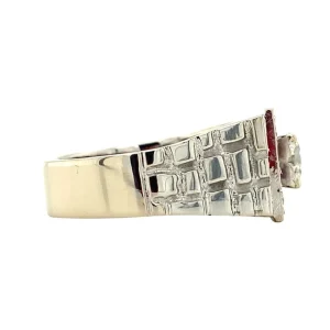 New Witgouden ring met robijn en diamant 18 krt Diamanten Ringen | Ringen Met Edelsteen