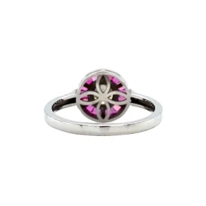 New Witgouden ring met robijn en diamant 14 krt Diamanten Ringen | Ringen Met Edelsteen