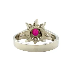 Hot Witgouden ring met robijn en diamant 18 krt Entourage Ring | Diamanten Ringen