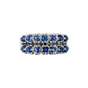 Fashion Witgouden ring met saffier 18 krt Ringen Met Edelsteen