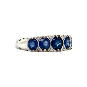 Hot Witgouden ring met saffier en diamant 14 krt Diamanten Ringen | Ringen Met Edelsteen