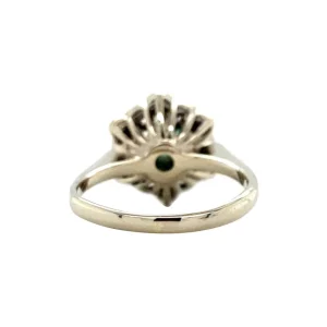 Hot Witgouden ring met smaragd en diamant 14 krt Diamanten Ringen | Ringen Met Edelsteen