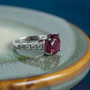 Sale Witgouden ring met toermalijn en diamant 18 krt Diamanten Ringen | Ringen Met Edelsteen