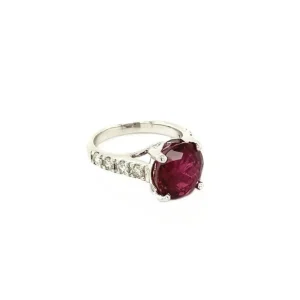 Sale Witgouden ring met toermalijn en diamant 18 krt Diamanten Ringen | Ringen Met Edelsteen