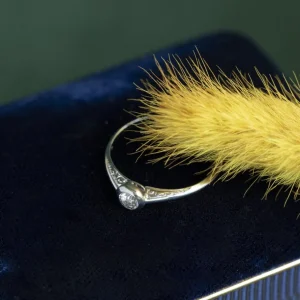 Discount Witgouden solitair ring met diamant 14 krt Diamanten Ringen
