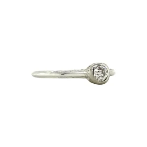Discount Witgouden solitair ring met diamant 14 krt Diamanten Ringen