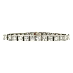 Sale Witgouden tennisarmband met diamant 14 krt Armbanden Met Edelsteen